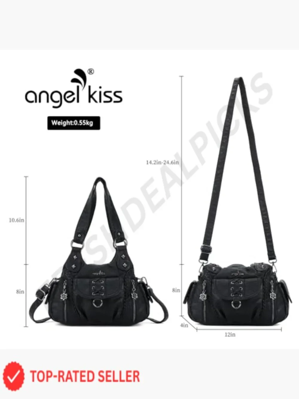 Small Hobo Shoulder Bag Y2K Vegan Leather Multi-Pocket Crossbody Tote Purse